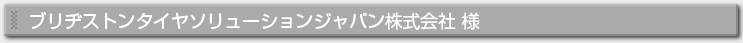 ブリヂストンタイヤジャパン株式会社様